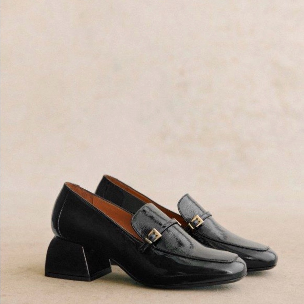 Sézane Black Block Heel Victoire Shoes - Women